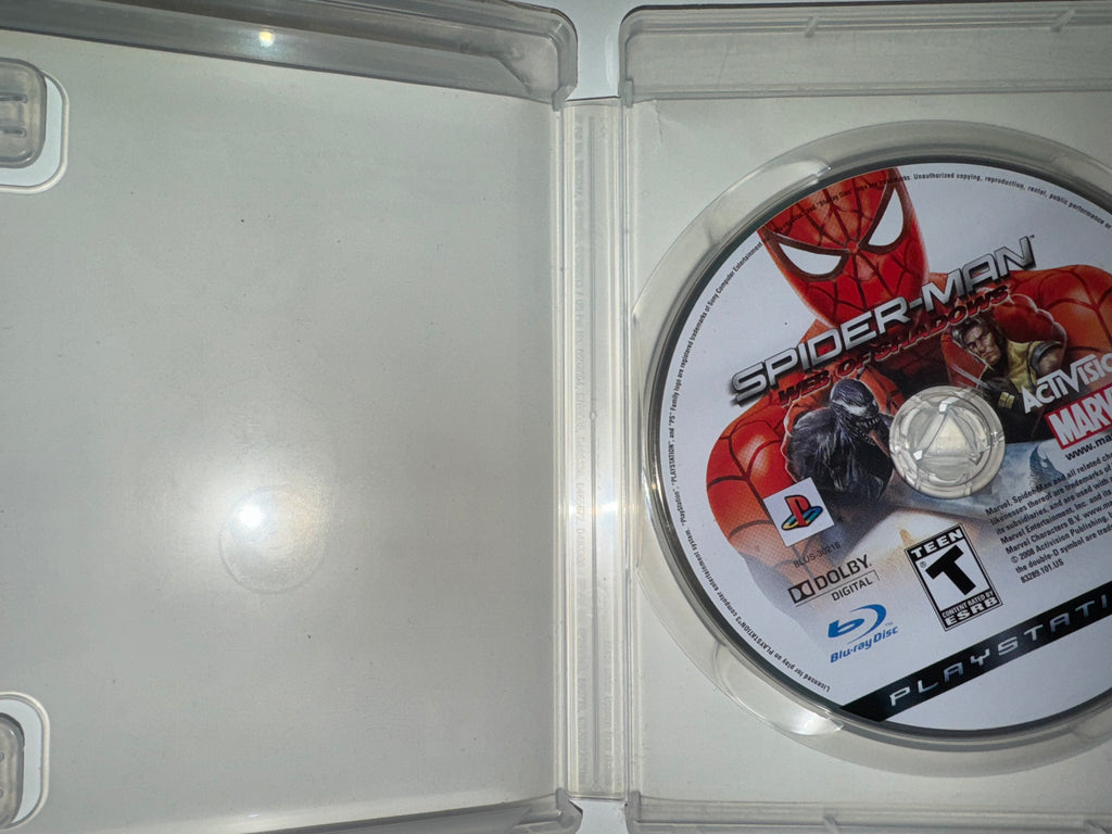 Spider-Man: Web of Shadows (Sony PlayStation 3, 2008) PS3