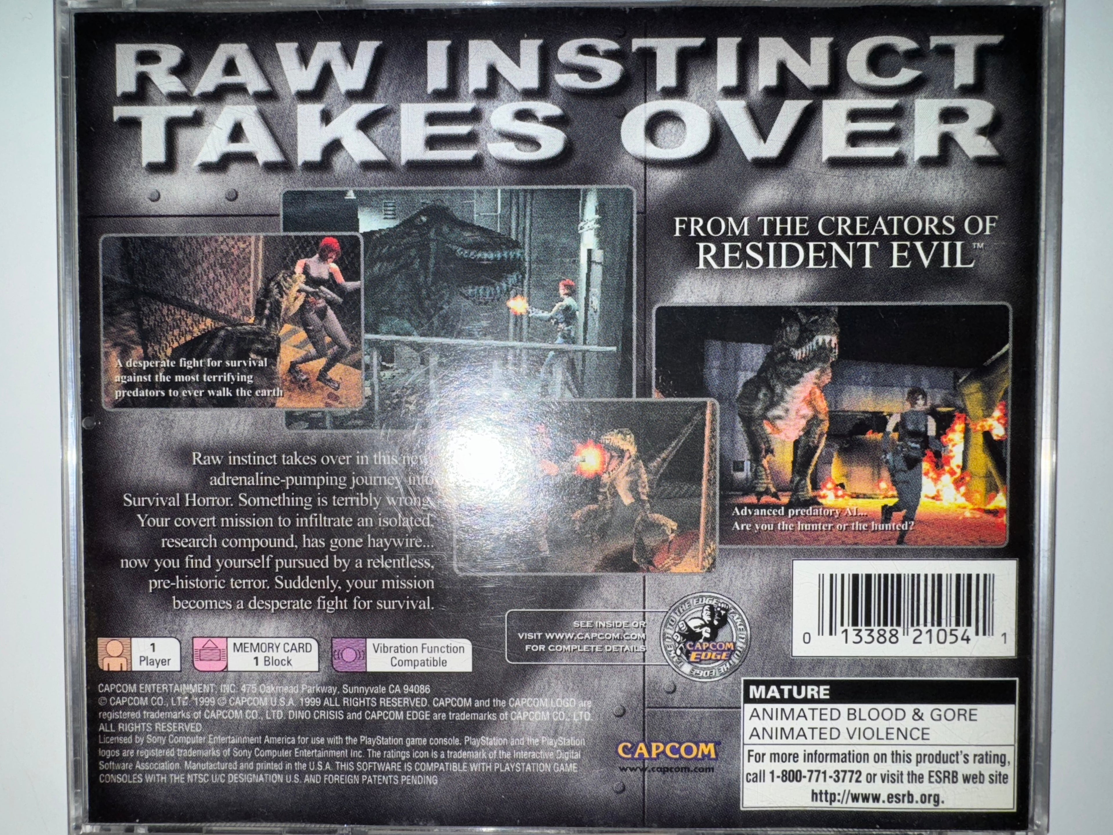 Dino Crisis (Sony PlayStation, 1999) CIB COMPLETE PS1