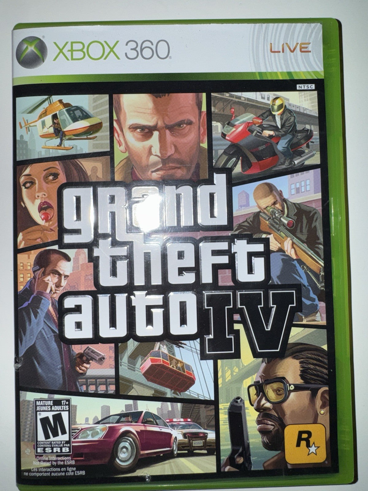 Grand Theft Auto IV (Microsoft Xbox 360, 2008) CIB COMPLETE W/MAP GTA 4 XB360