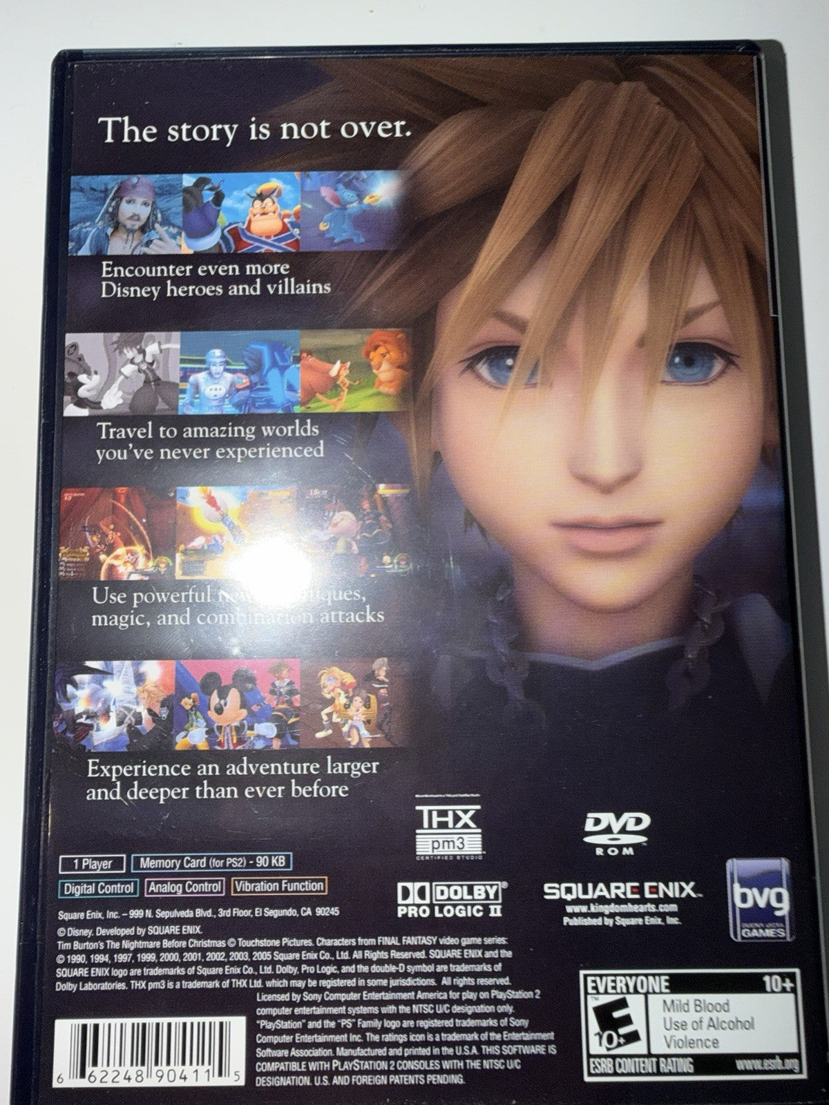 Kingdom Hearts 2 II (PlayStation 2, 2006) CIB COMPLETE PS2