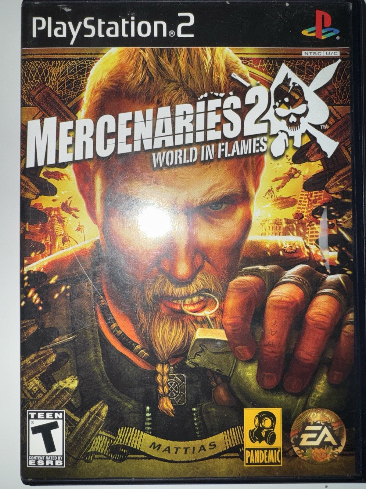 Mercenaries 2: World in Flames (Sony PlayStation 2, 2008) CIB COMPLETE PS2