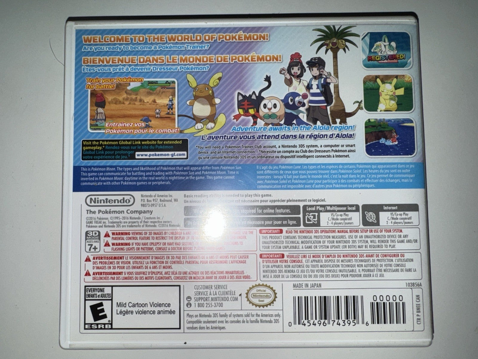 Pokémon Moon (Nintendo 3DS, 2016) 3DS Pokemon