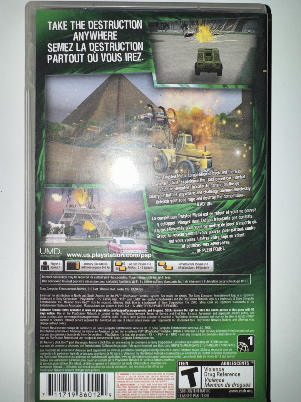 Twisted Metal: Head-On (Sony PSP, 2005) CIB COMPLETE PSP