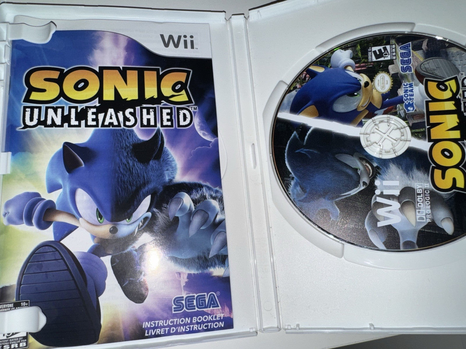 Sonic Unleashed (Nintendo Wii, 2008) CIB COMPLETE + MANUAL WII