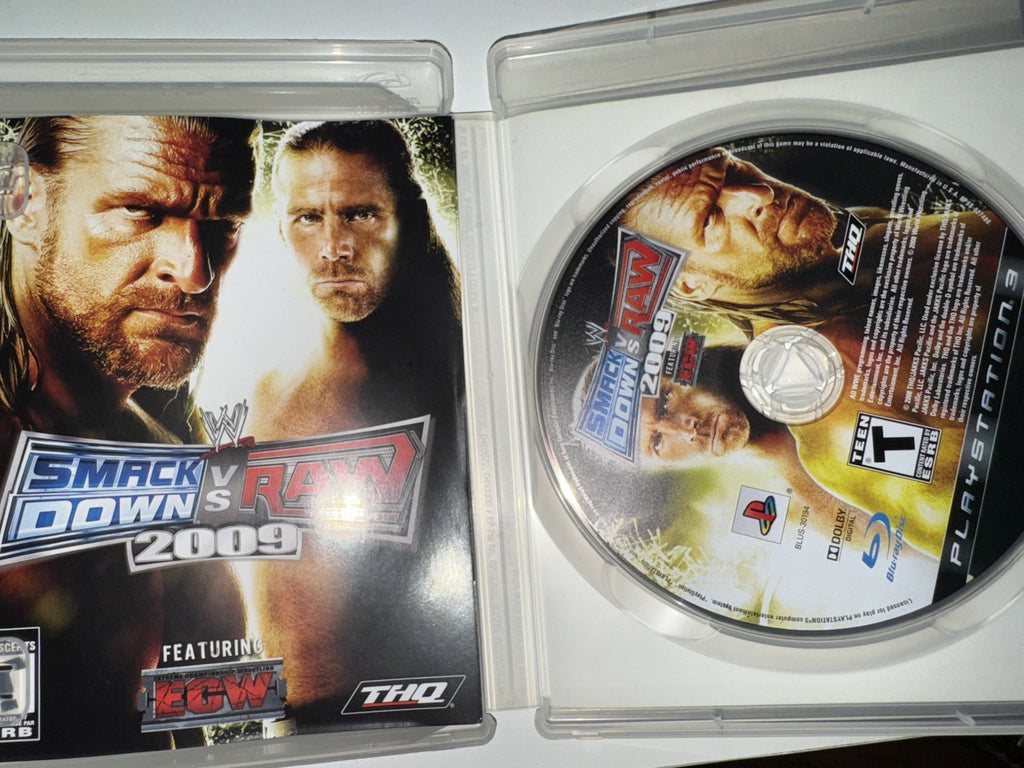 WWE SmackDown vs Raw 2009 (Sony Playstation 3) CIB COMPLETE + MANUAL PS3
