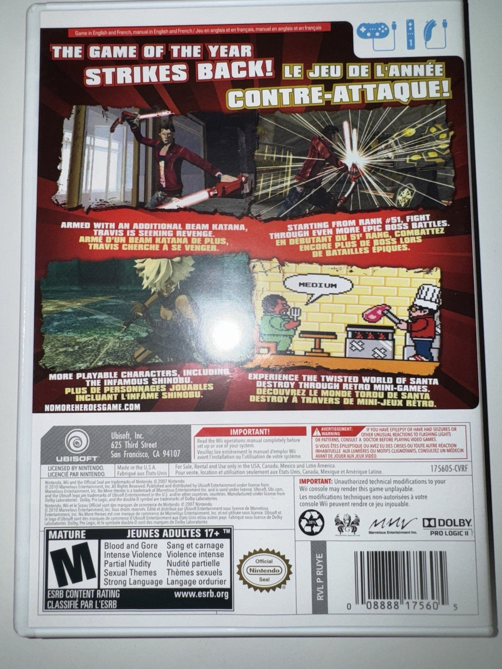 No More Heroes 2: Desperate Struggle (Nintendo Wii, 2010) CIB Complete +MANUAL