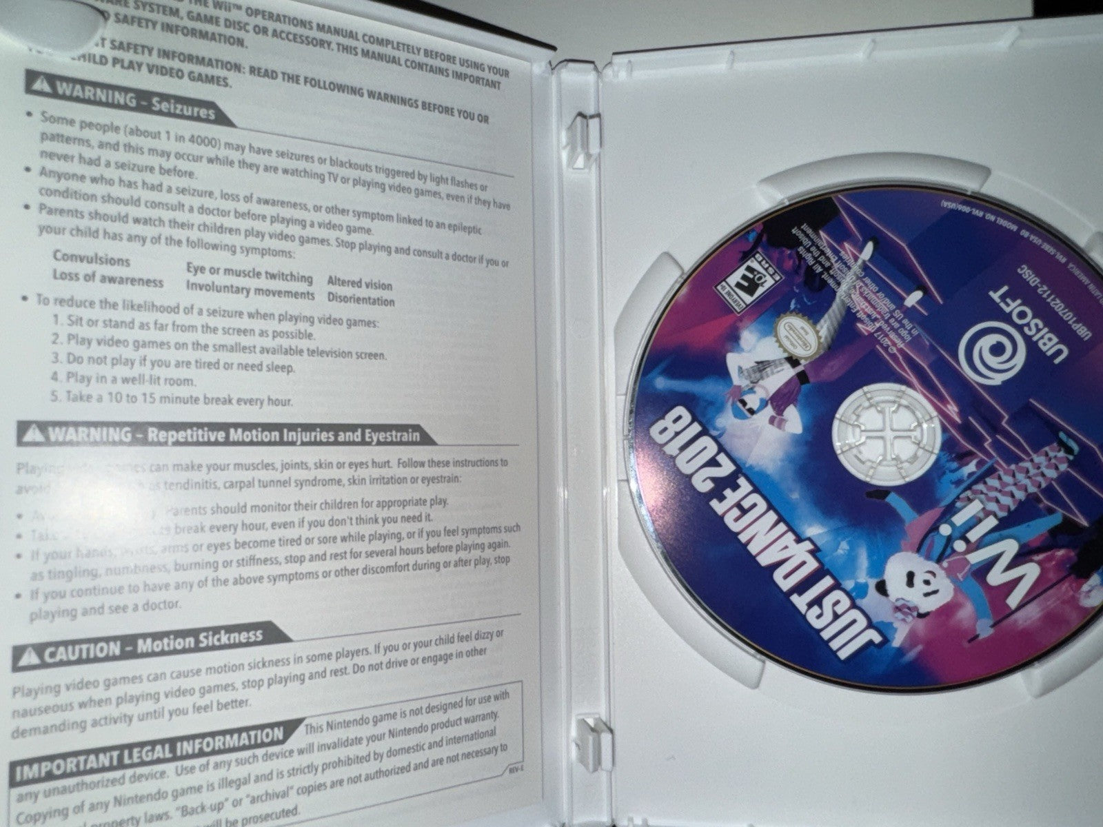 Just Dance 2018 (Nintendo Wii, 2017) CIB Complete WII