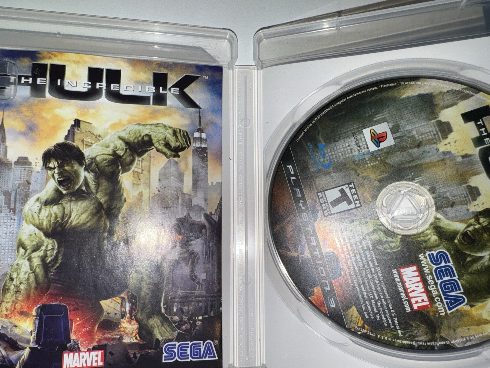 The Incredible Hulk (Sony PlayStation 3, 2008) CIB COMPLETE + MANUAL PS3