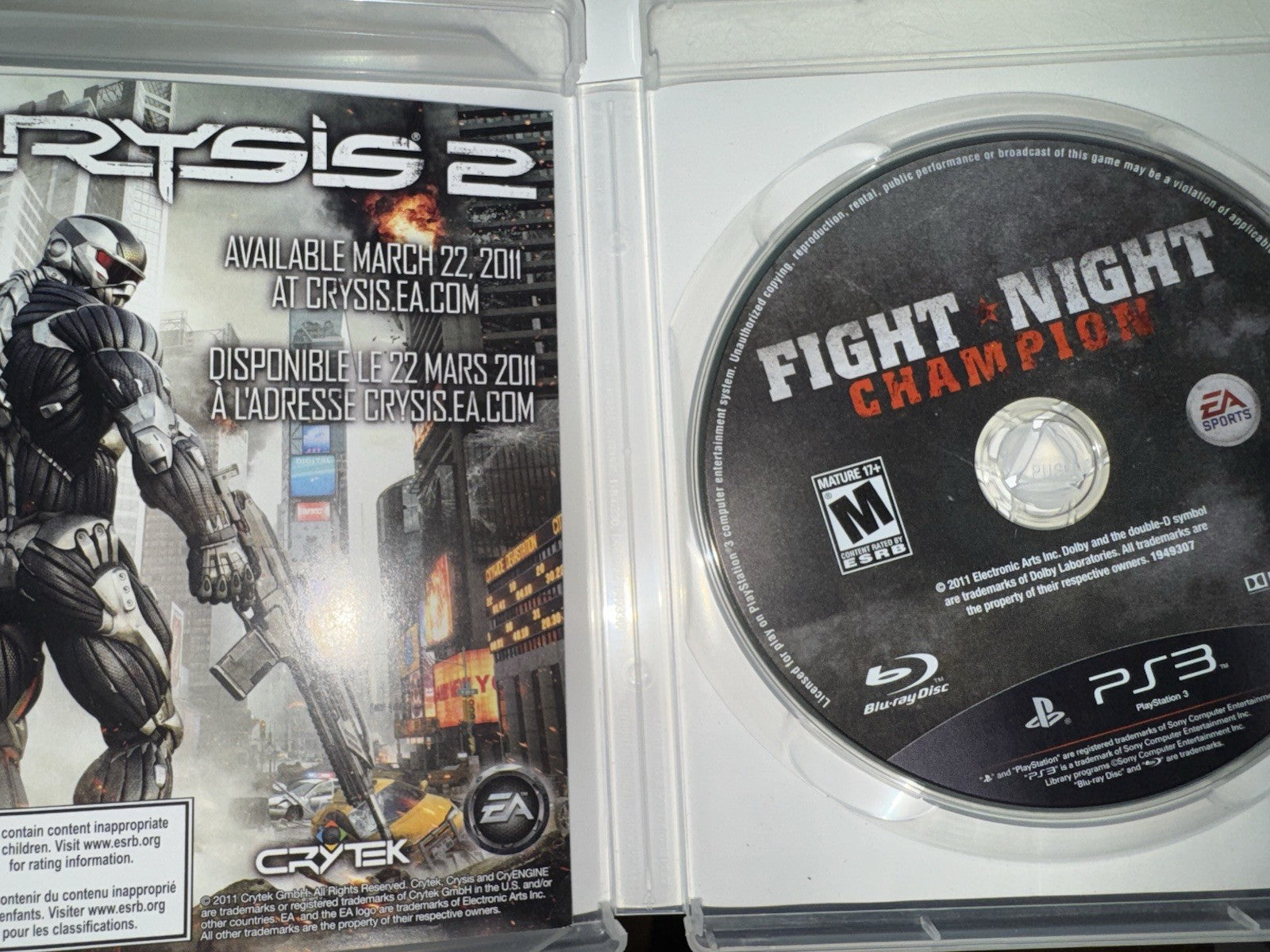 Fight Night Champion -Sony PlayStation 3 (2011) CIB COMPLETE + MANUAL PS3