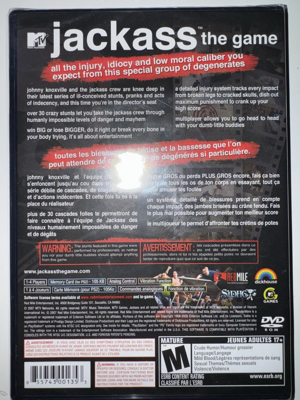 Jackass The Game (Sony Playstation 2) BRAND NEW FACTORY SEALED RARE PS2