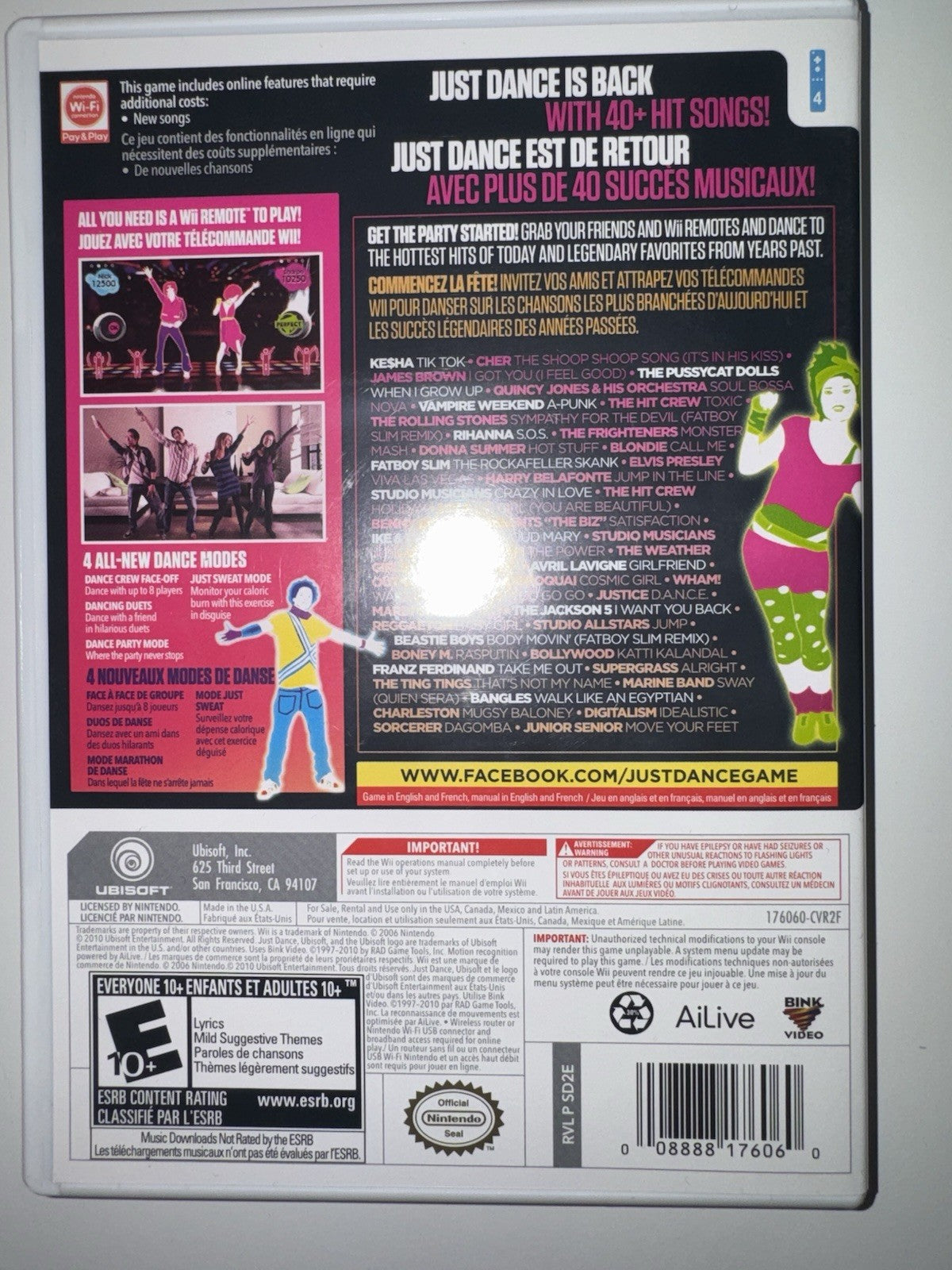 Just Dance 2 (Nintendo Wii, 2012) CIB COMPLETE WII