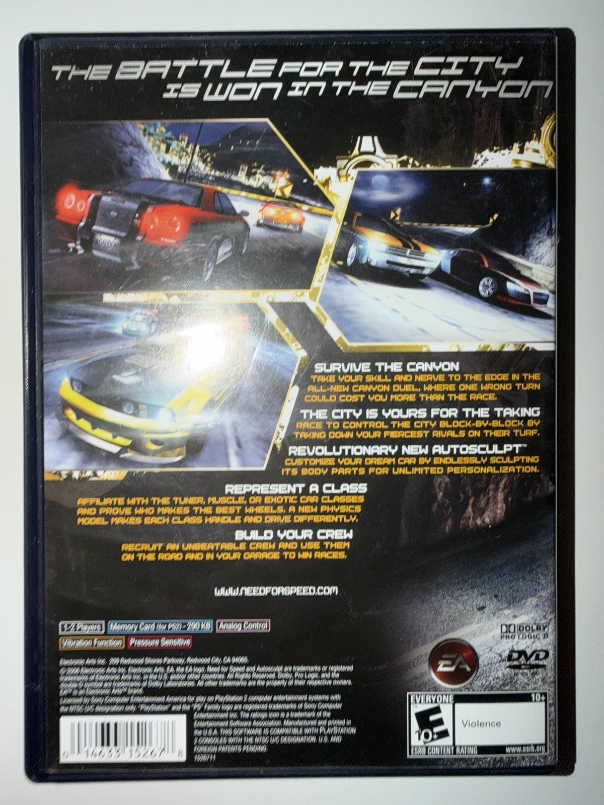 Need for Speed: Carbon (Sony PlayStation 2, 2006) CIB COMPLETE PS2