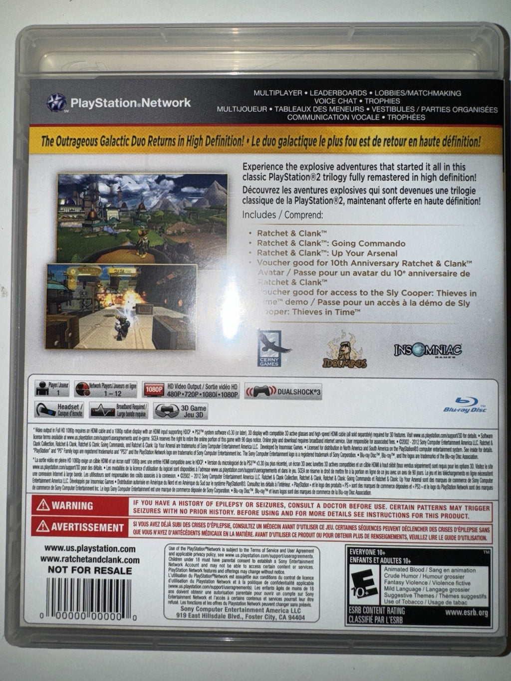 Ratchet & Clank Collection (Sony PlayStation 3, 2012) PS3