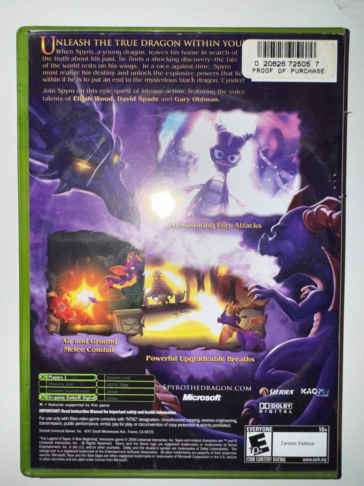 The Legend of Spyro A New Beginning (Microsoft Xbox, 2006) CIB COMPLETE XB