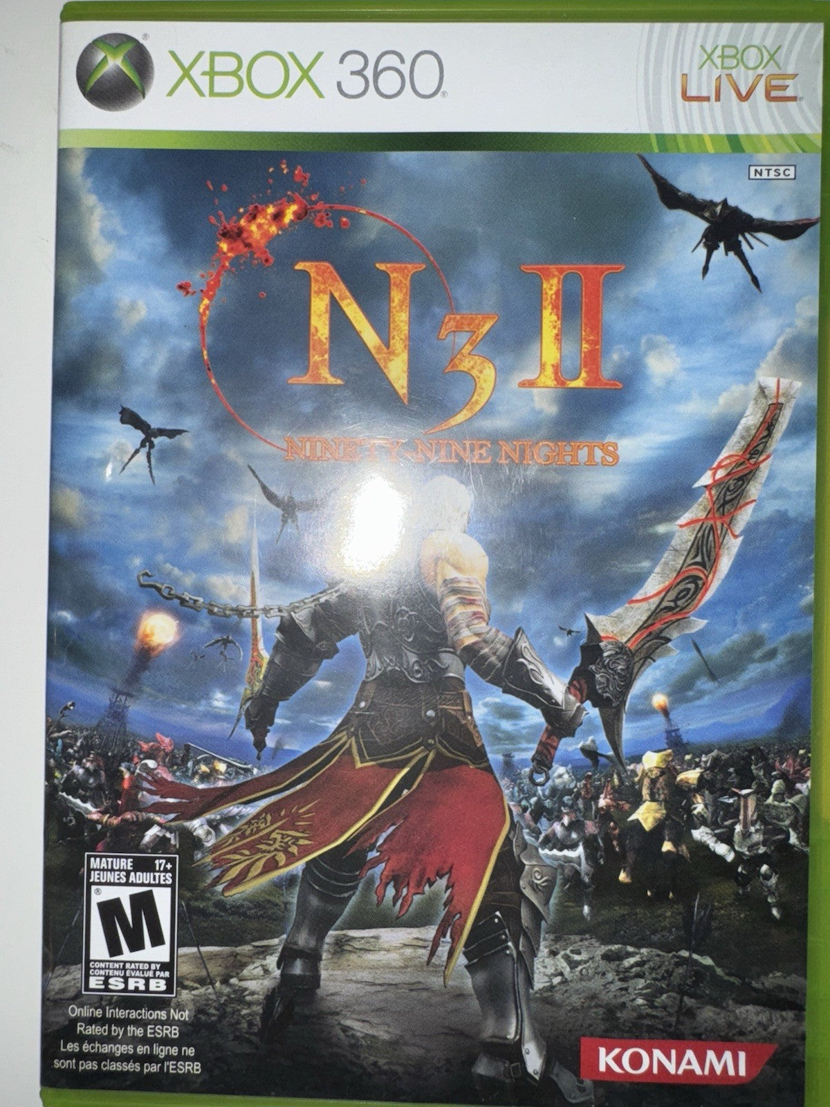N3 II : Ninety-Nine Nights (Microsoft Xbox 360, 2010) CIB COMPLETE +MANUAL XB360