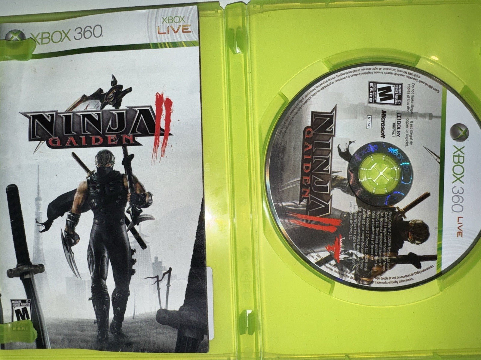 Ninja Gaiden II 2 (Microsoft Xbox 360) CIB COMPLETE XB360