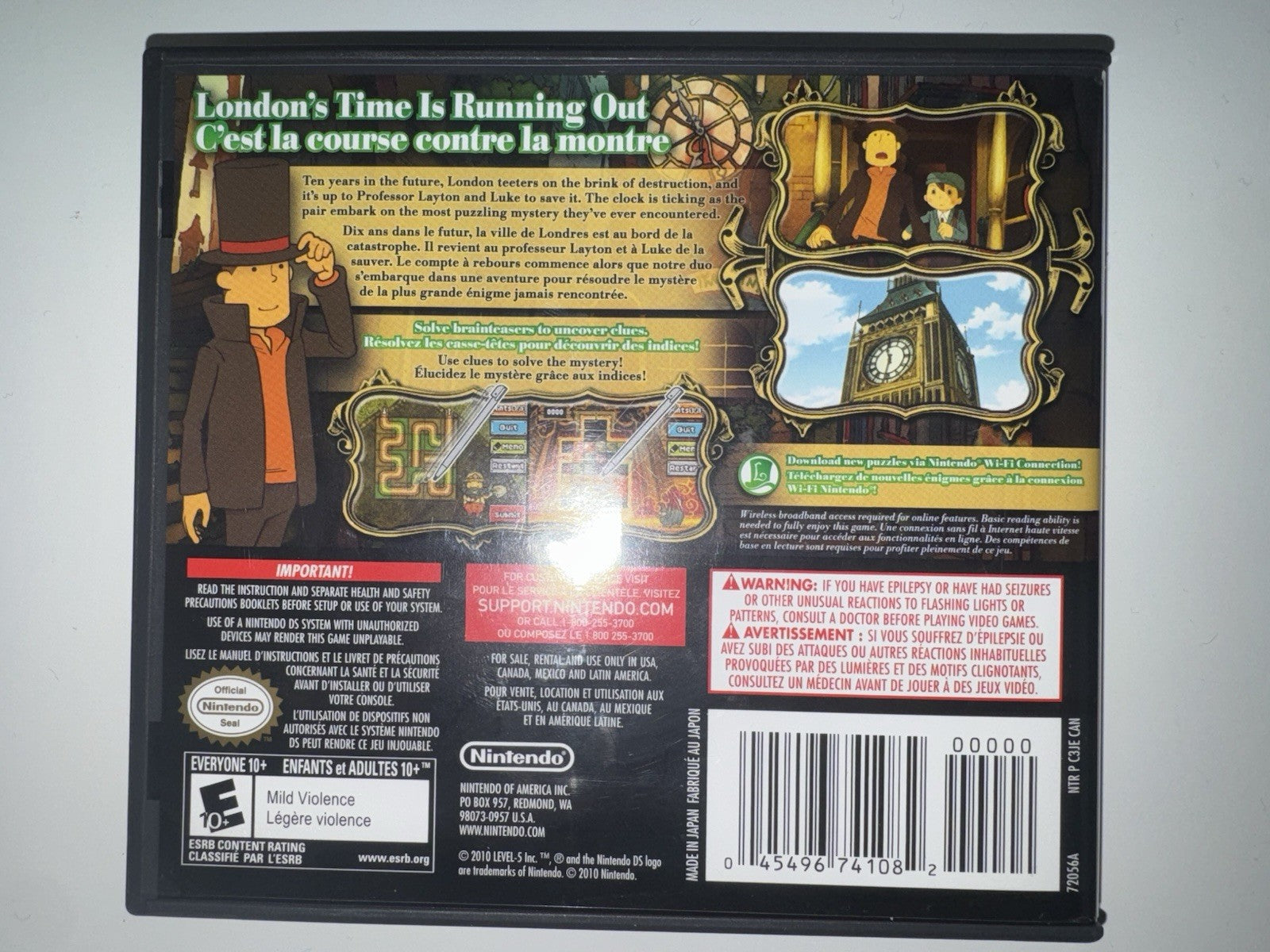 Professor Layton and the Unwound Future (Nintendo DS, 2010) CIB COMPLETE DS