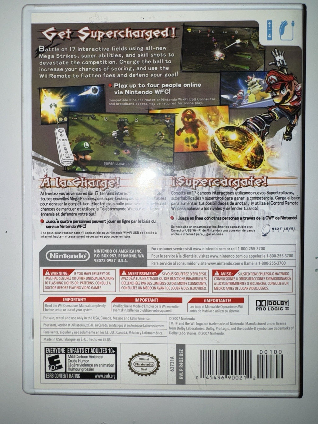 Mario Strikers Charged (Nintendo Wii, 2007) WII