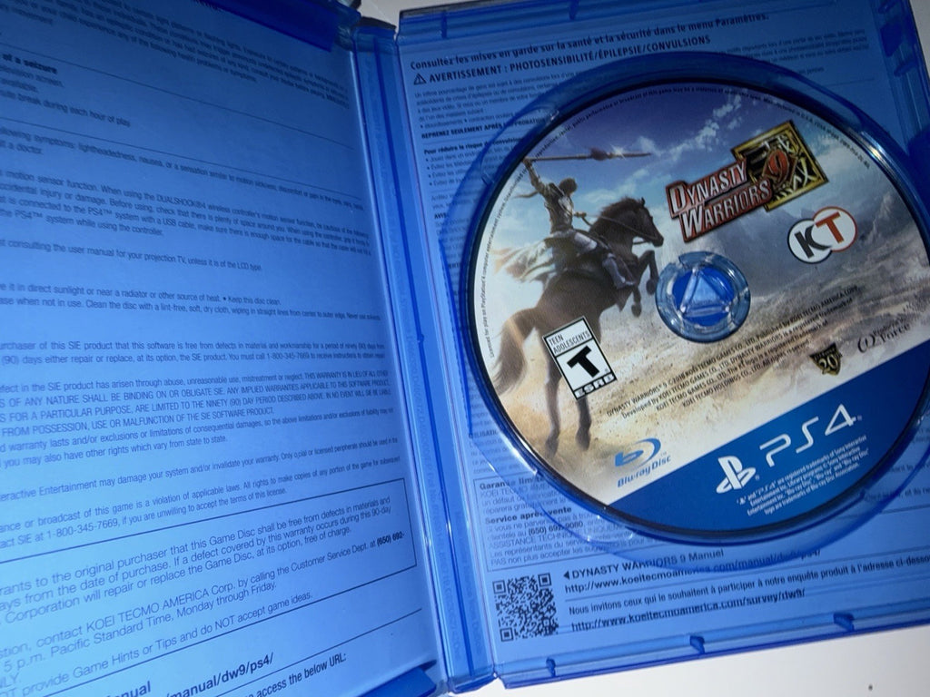 Dynasty Warriors 9 (Sony PlayStation 4, 2018) PS4