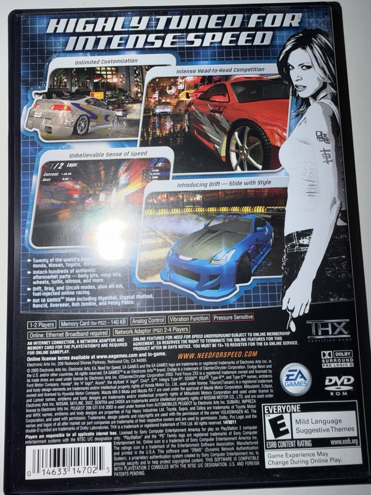 Need for Speed Underground (Sony PlayStation 2, 2003) CIB COMPLETE PS2