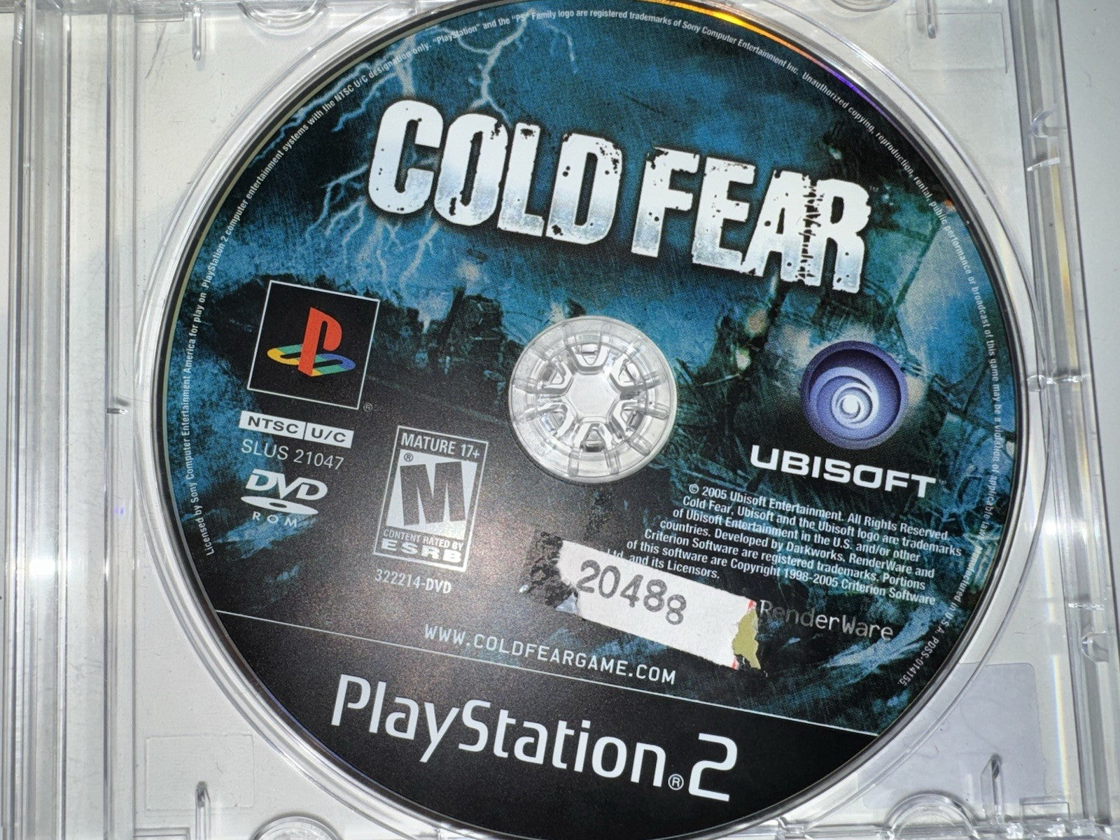 Cold Fear (Sony PlayStation 2, 2005) DISC ONLY PS2