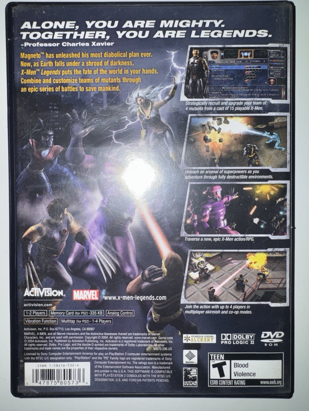 X-Men Legends (Sony PlayStation 2) PS2
