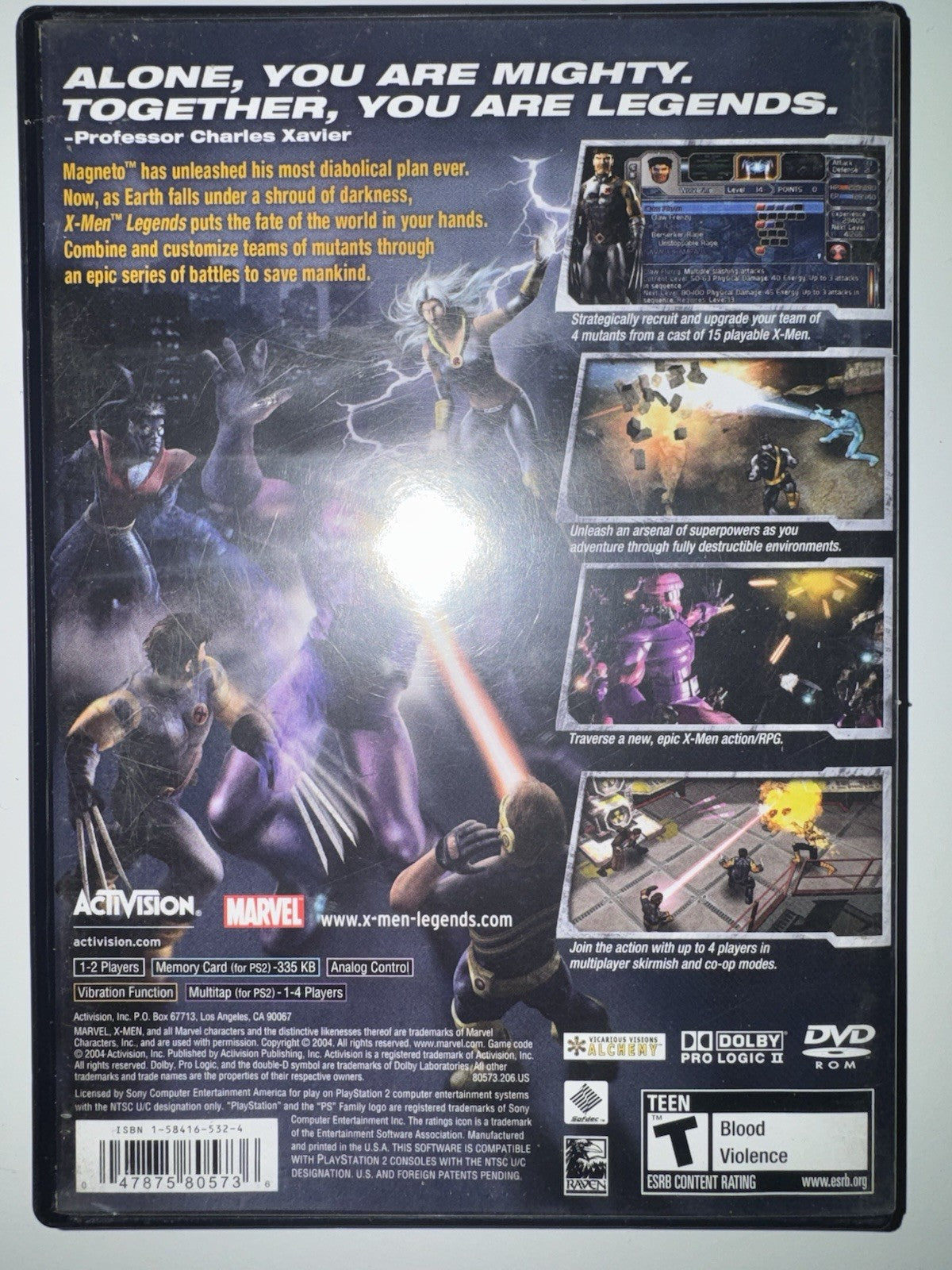 X-Men Legends (Sony PlayStation 2) PS2