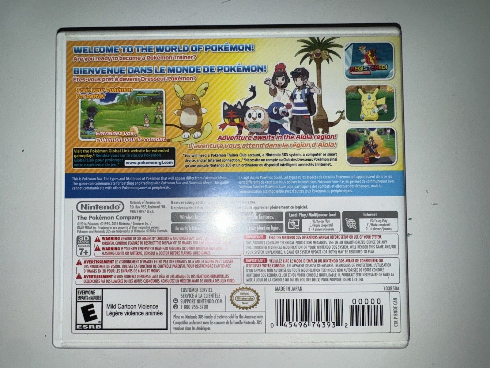 Pokemon Sun (Nintendo 3DS, 2016) 3DS