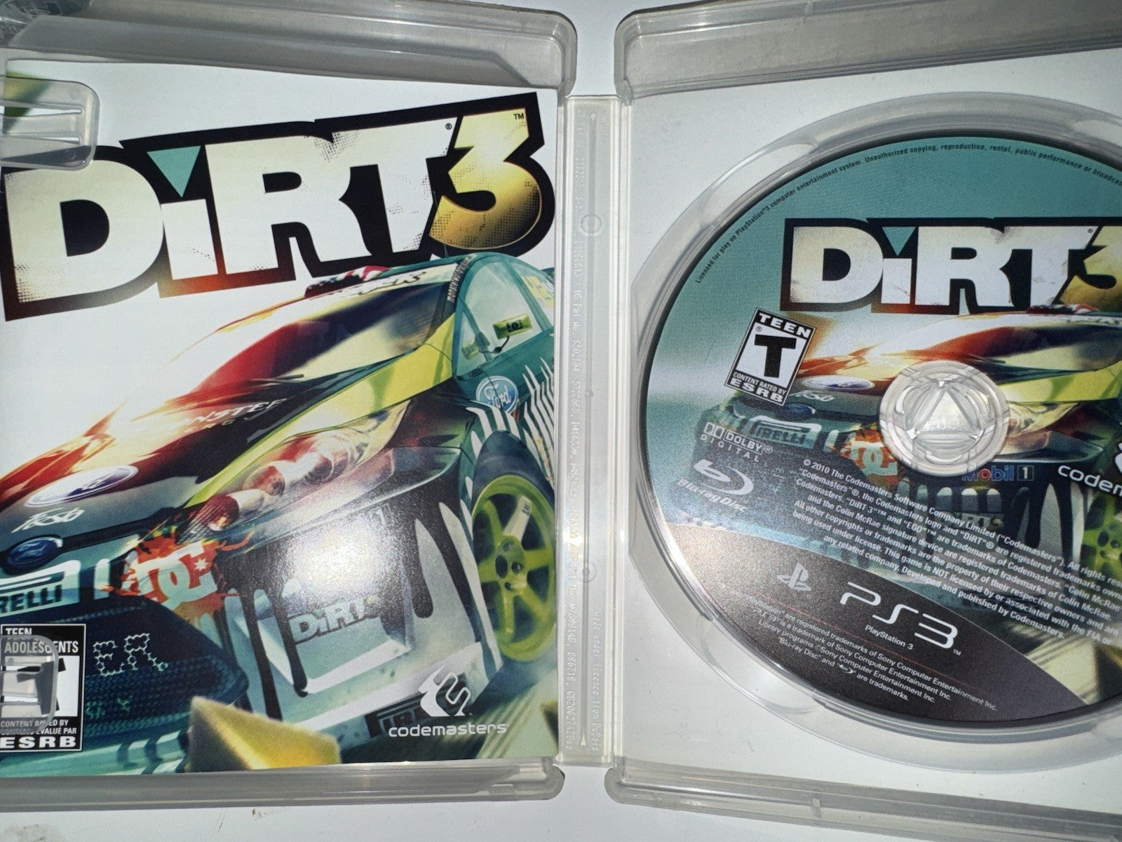 DiRT 3 (Sony PlayStation 3, 2011) CIB COMPLETE + MANUAL PS3