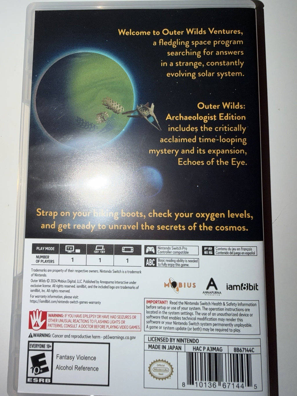 Outer Wilds: Archeologist Edition - Nintendo Switch CIB COMPLETE NSW