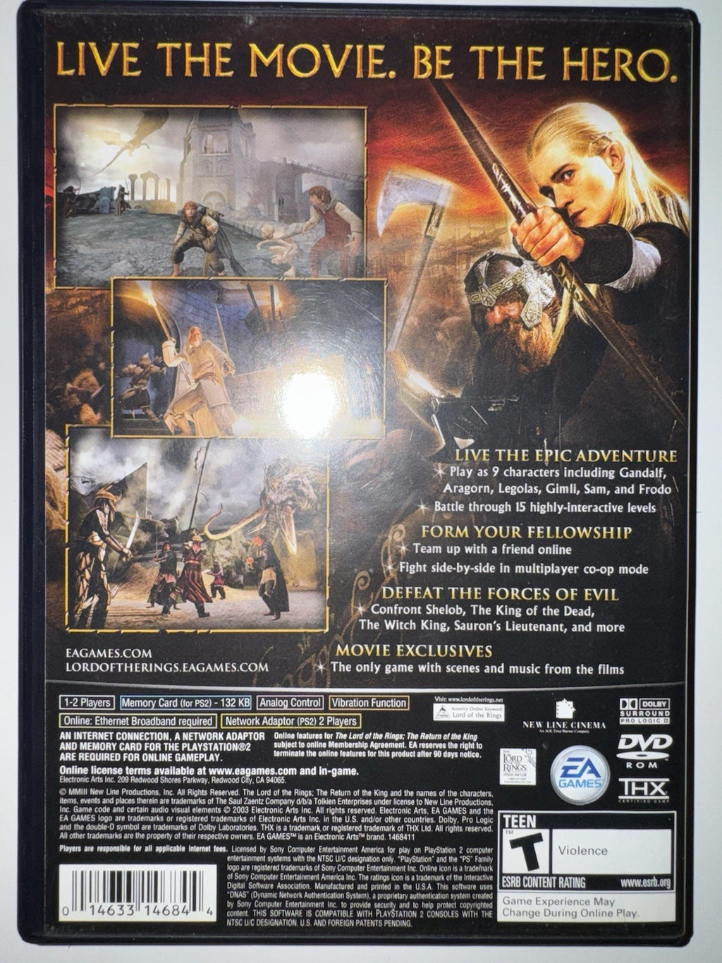 The Lord of the Rings Return of the King PS2 PlayStation 2 COMPLETE CIB