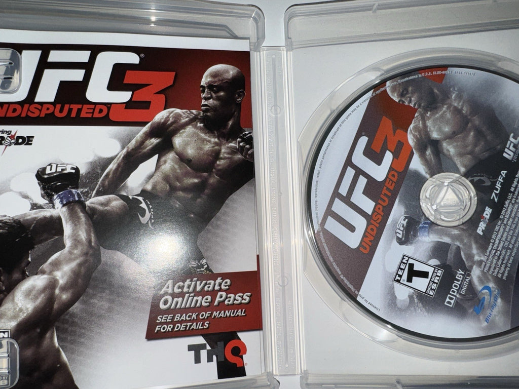 UFC Undisputed 3 (Sony PlayStation 3, 2012) CIB COMPLETE + MANUAL PS3