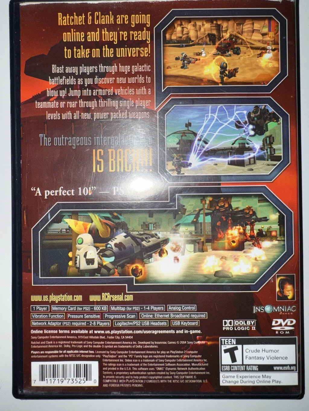 Ratchet & Clank: Up Your Arsenal (Sony PlayStation 2, 2005) CIB COMPLETE PS2