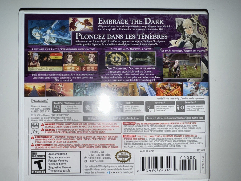 Fire Emblem Fates: Conquest (Nintendo 3DS, 2016) CIB Complete Tested