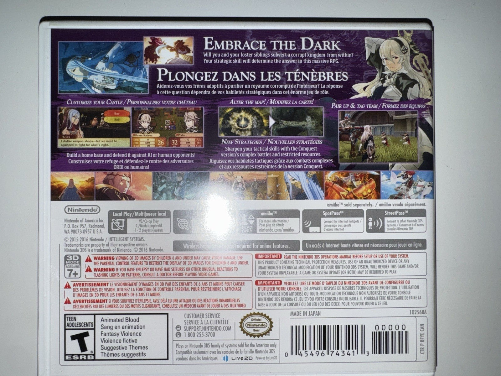 Fire Emblem Fates: Conquest (Nintendo 3DS, 2016) CIB Complete Tested