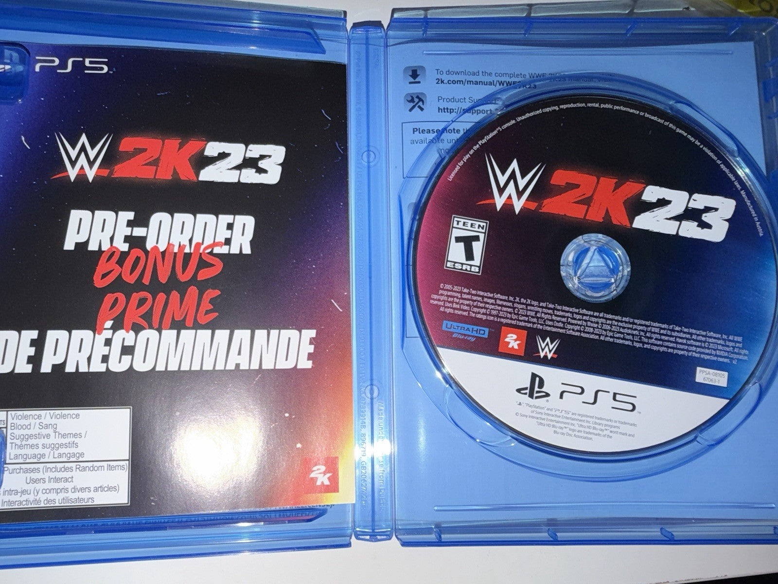 WWE 2K23 (Sony PlayStation 5, 2023) PS5