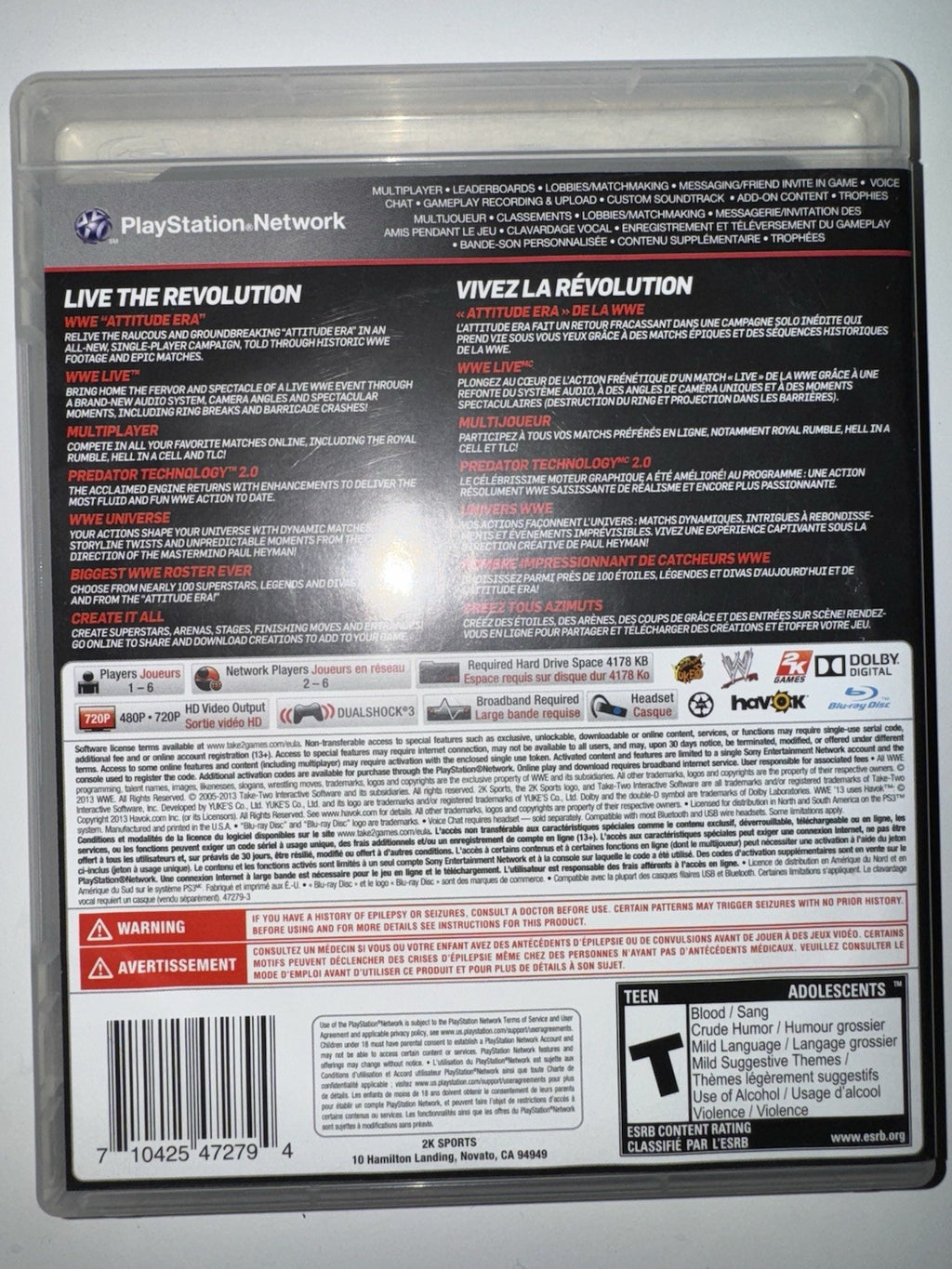 WWE '13 (Sony PlayStation 3, 2012) CIB COMPLETE + MANUAL PS3