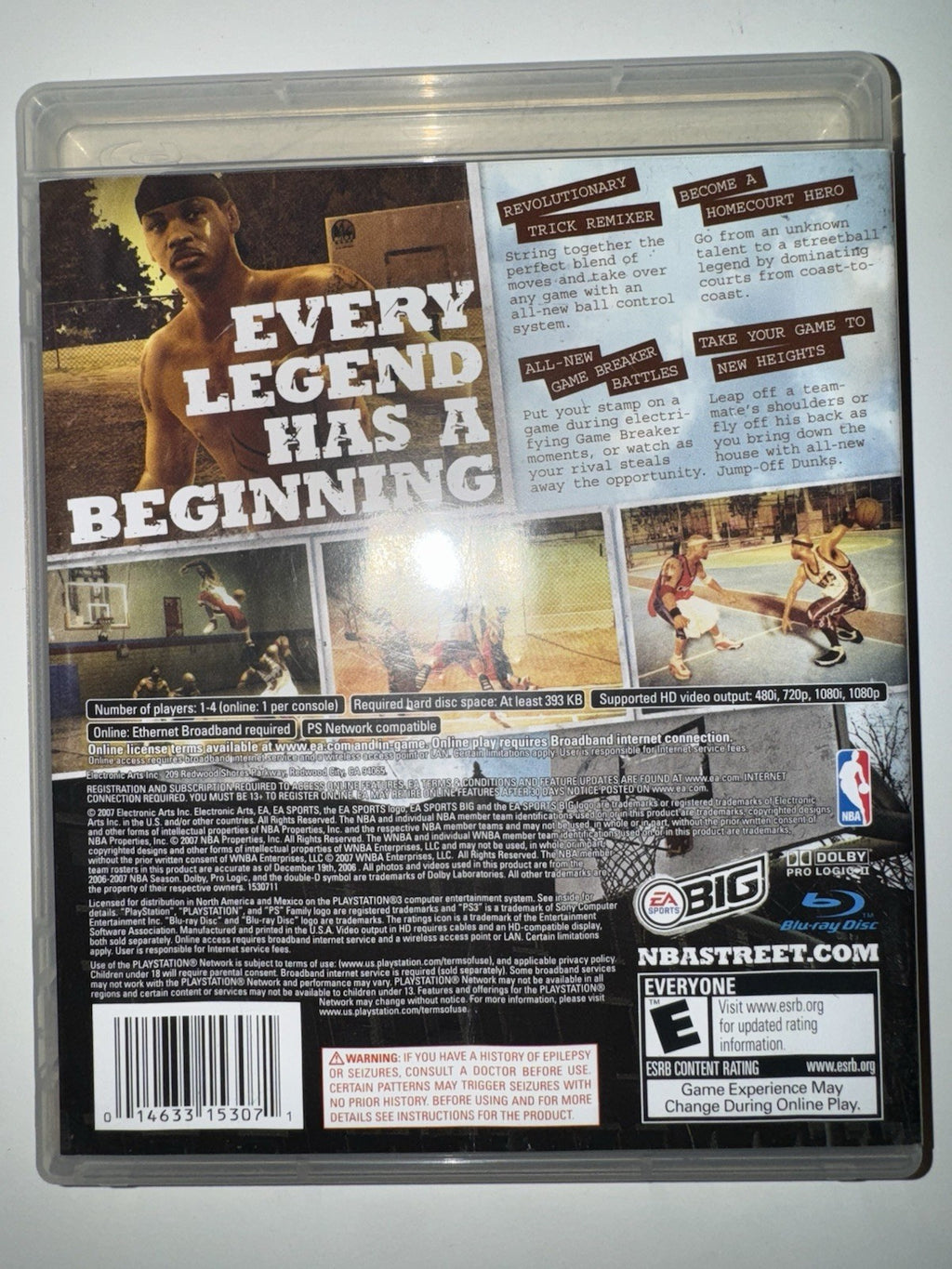 NBA Street Homecourt (PlayStation 3, 2007) CIB COMPLETE + MANUAL PS3