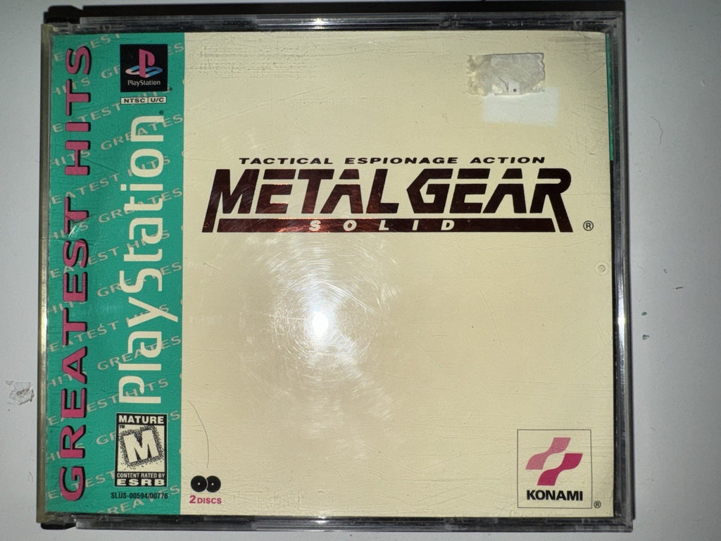 Metal Gear Solid Greatest Hits (Sony PlayStation 1 PS1, 1999) Complete/Cib
