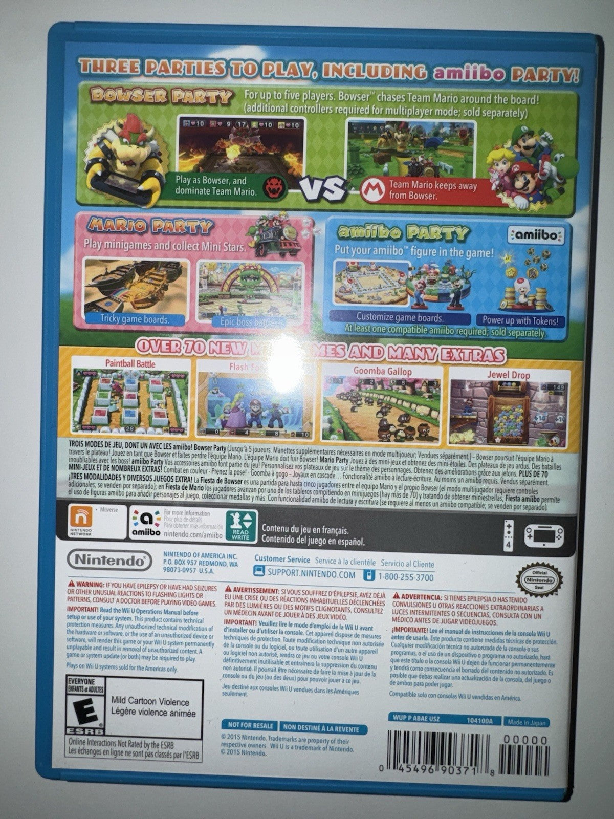 Mario Party 10 (Nintendo Wii U, 2015) WII U