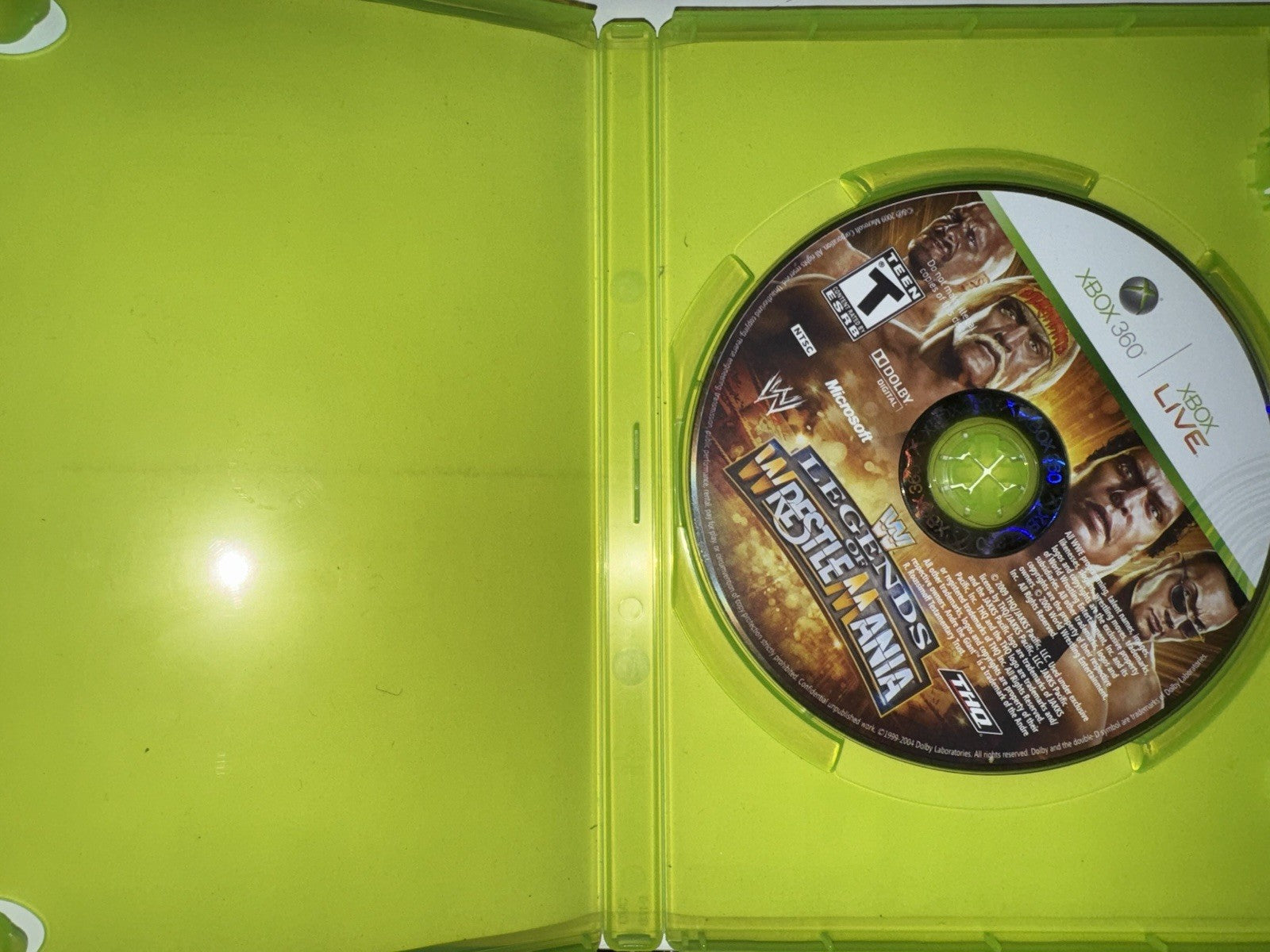 WWE Legends of WrestleMania (Microsoft Xbox 360, 2009) XB360
