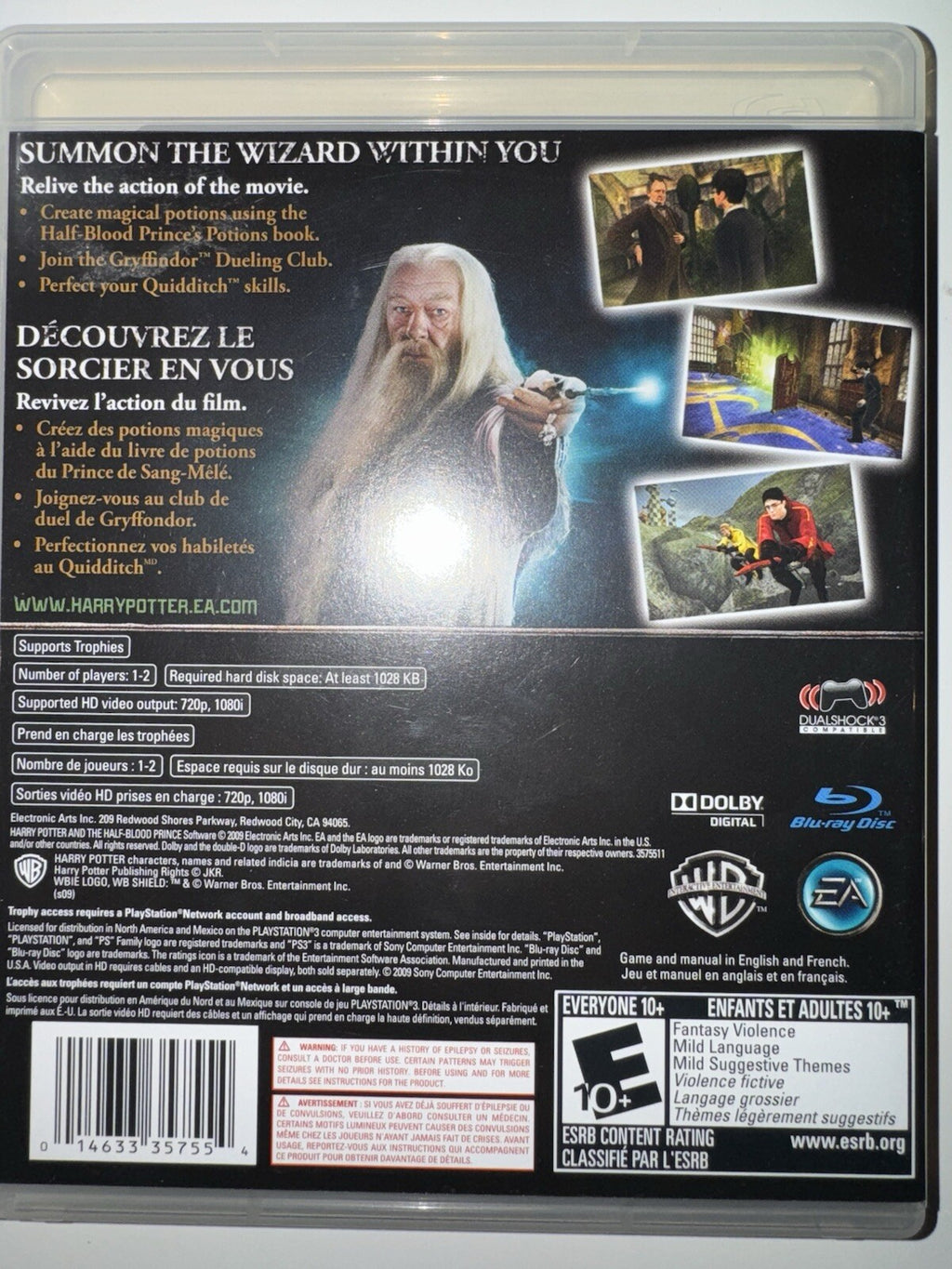 Harry Potter and the Half-Blood Prince (Sony PlayStation 3, 2009) CIB PS3