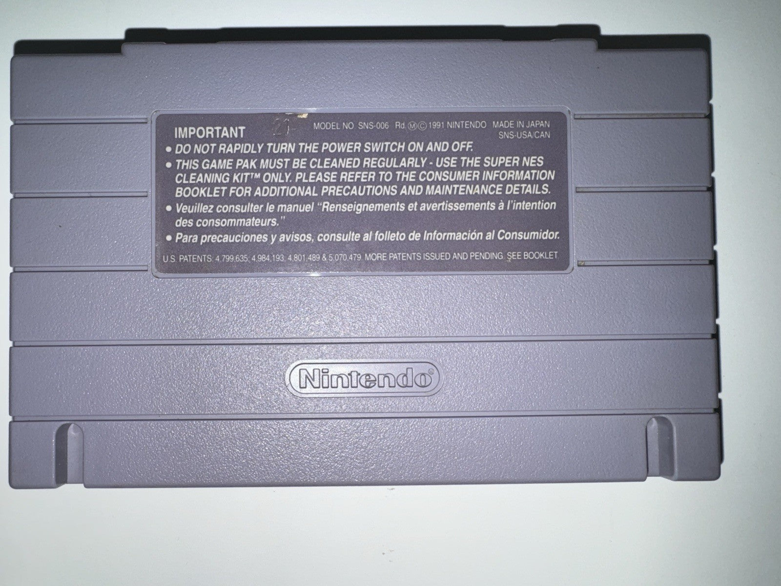 Teenage Mutant Ninja Turtles IV: Turtles in Time (Super Nintendo 1992) SNES Cart