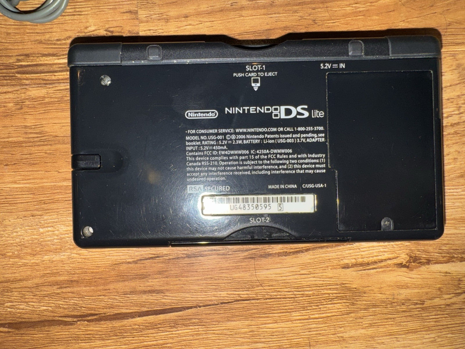 Nintendo DS Lite Onyx Black System Complete CIB Great Condition! S/N Match!