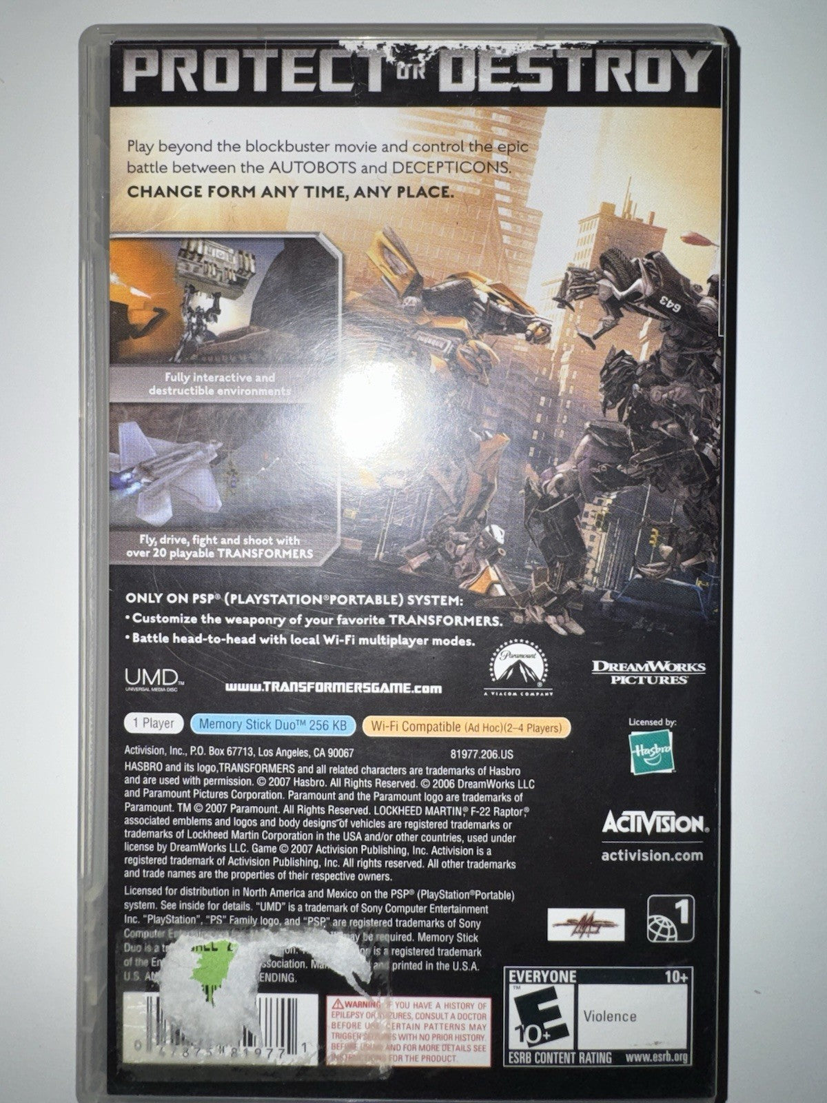 Transformers: The Game (Sony PSP, 2007) PSP