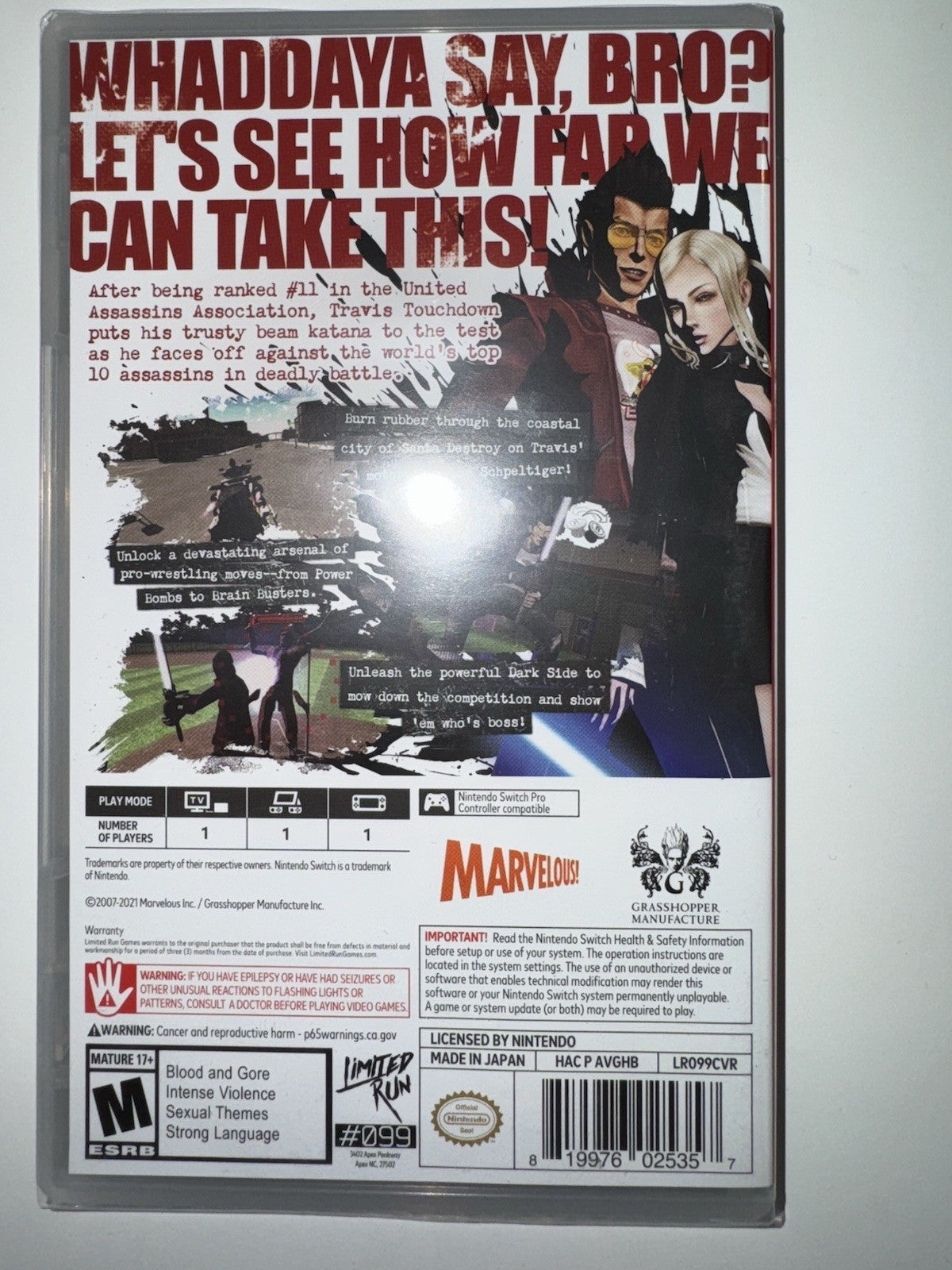 No More Heroes (Nintendo Switch, 2021) BRAND NEW SEALED LIMITED RUN NSW