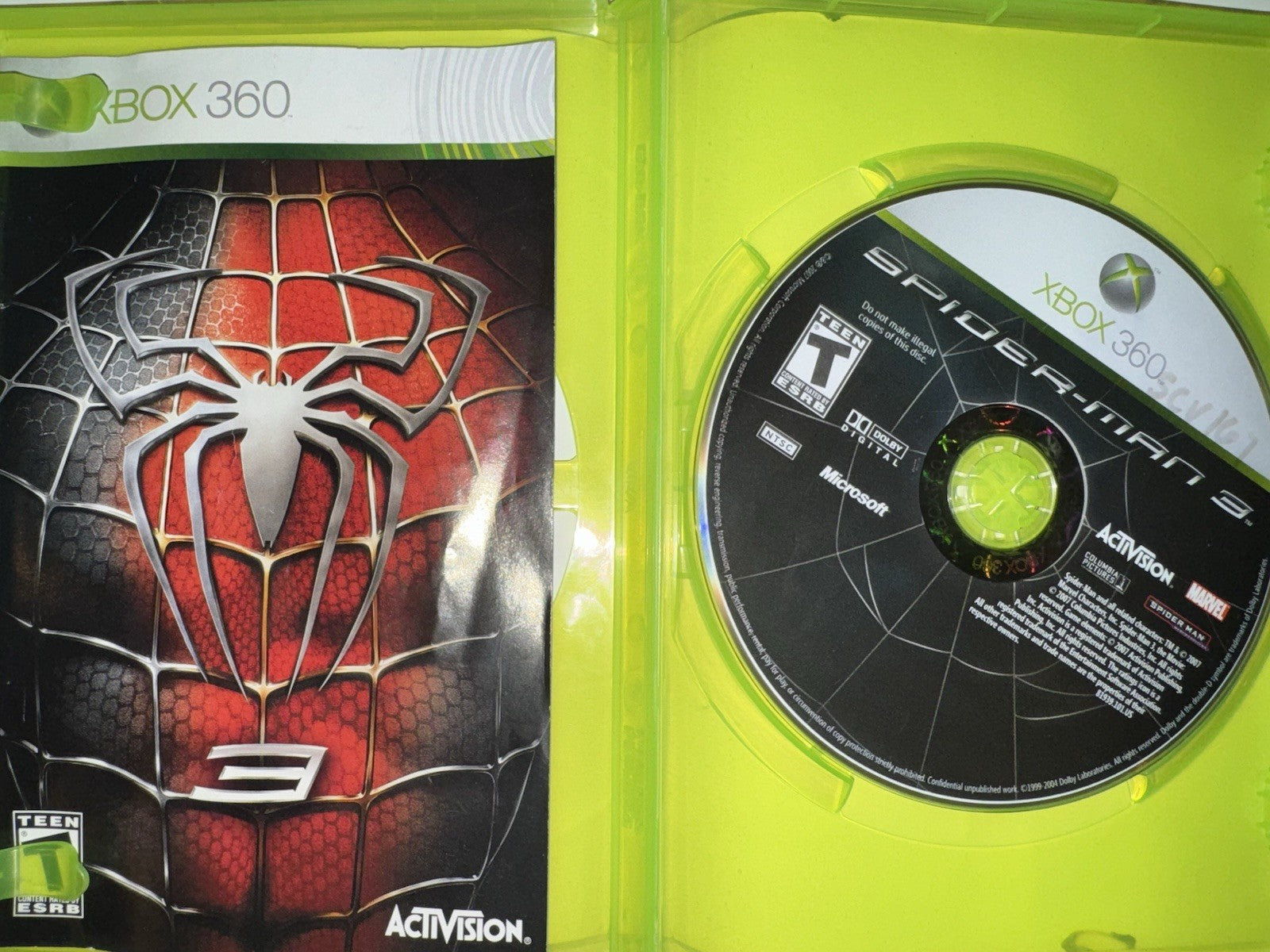 Spider-Man 3 (Microsoft Xbox 360, 2007) CIB COMPLETE + MANUAL  XB360