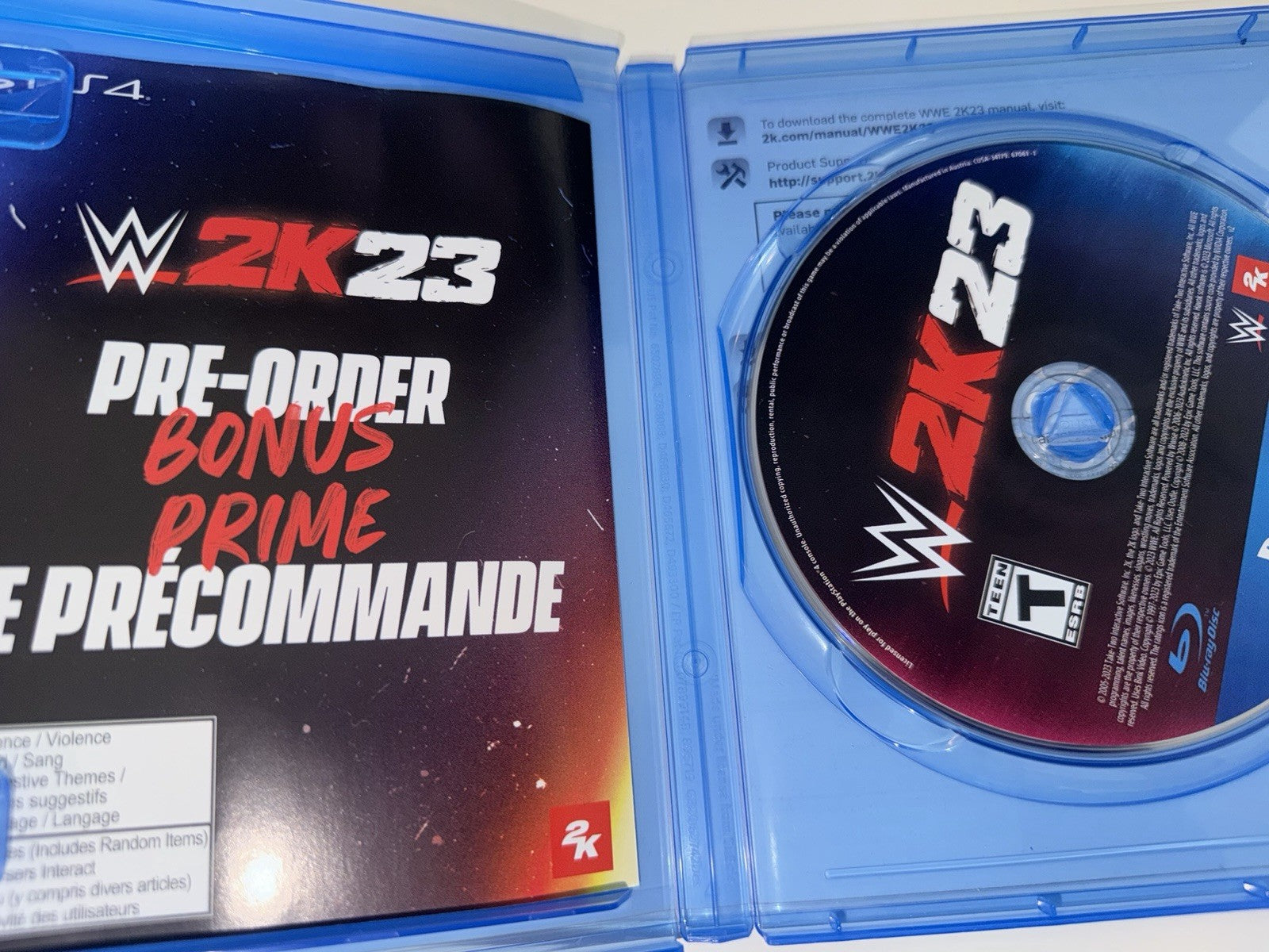WWE 2K23 (Sony PlayStation 4, 2022) PS4