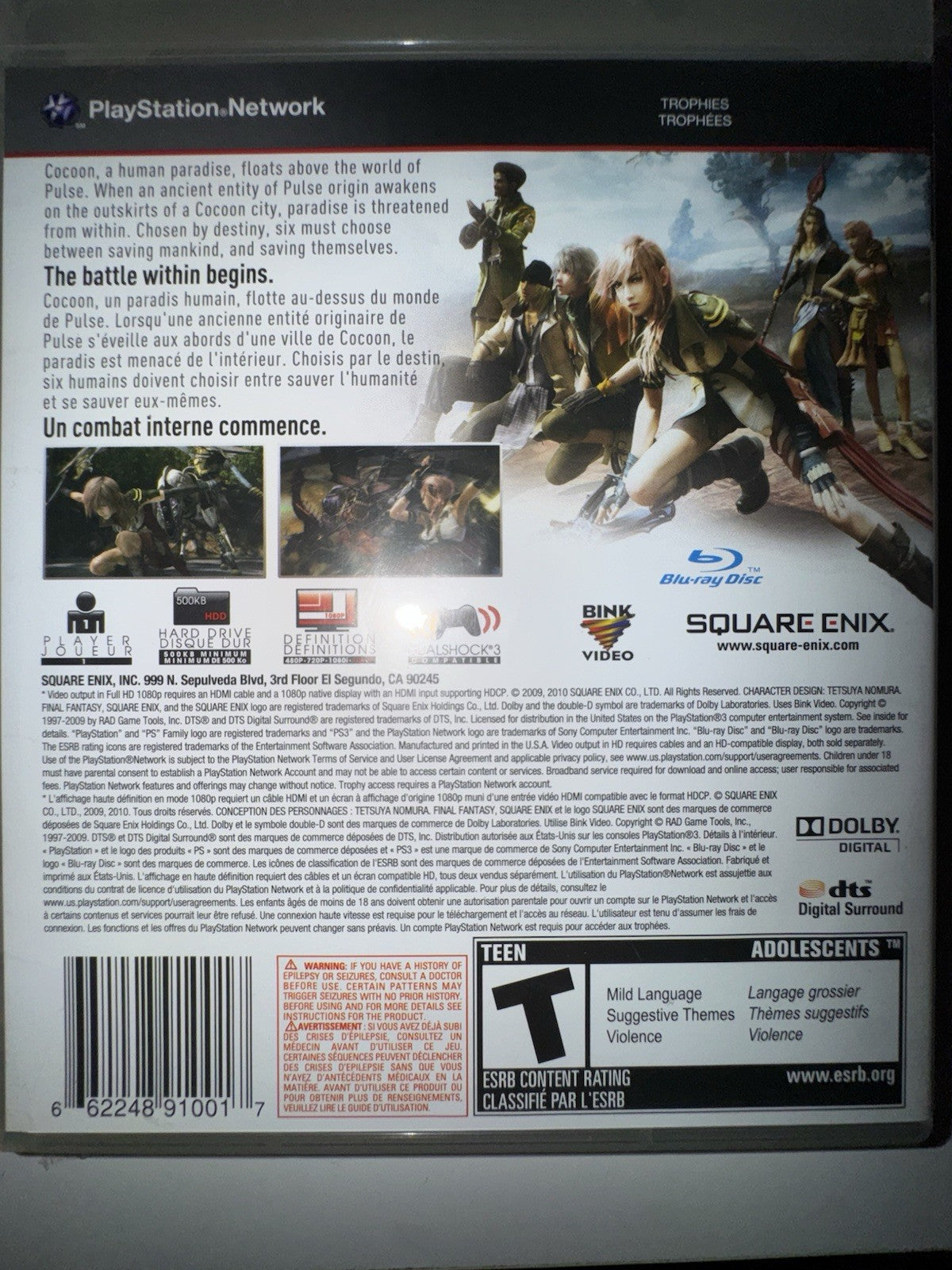 Final Fantasy XIII (Sony PlayStation 3, 2010) CIB COMPLETE + MANUAL PS3