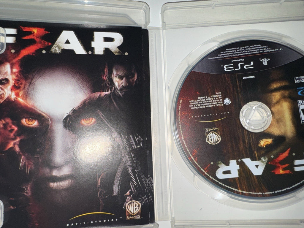 F.E.A.R. 3 (Sony PlayStation 3, 2011) CIB COMPLETE + MANUAL PS3 F3AR FEAR 3
